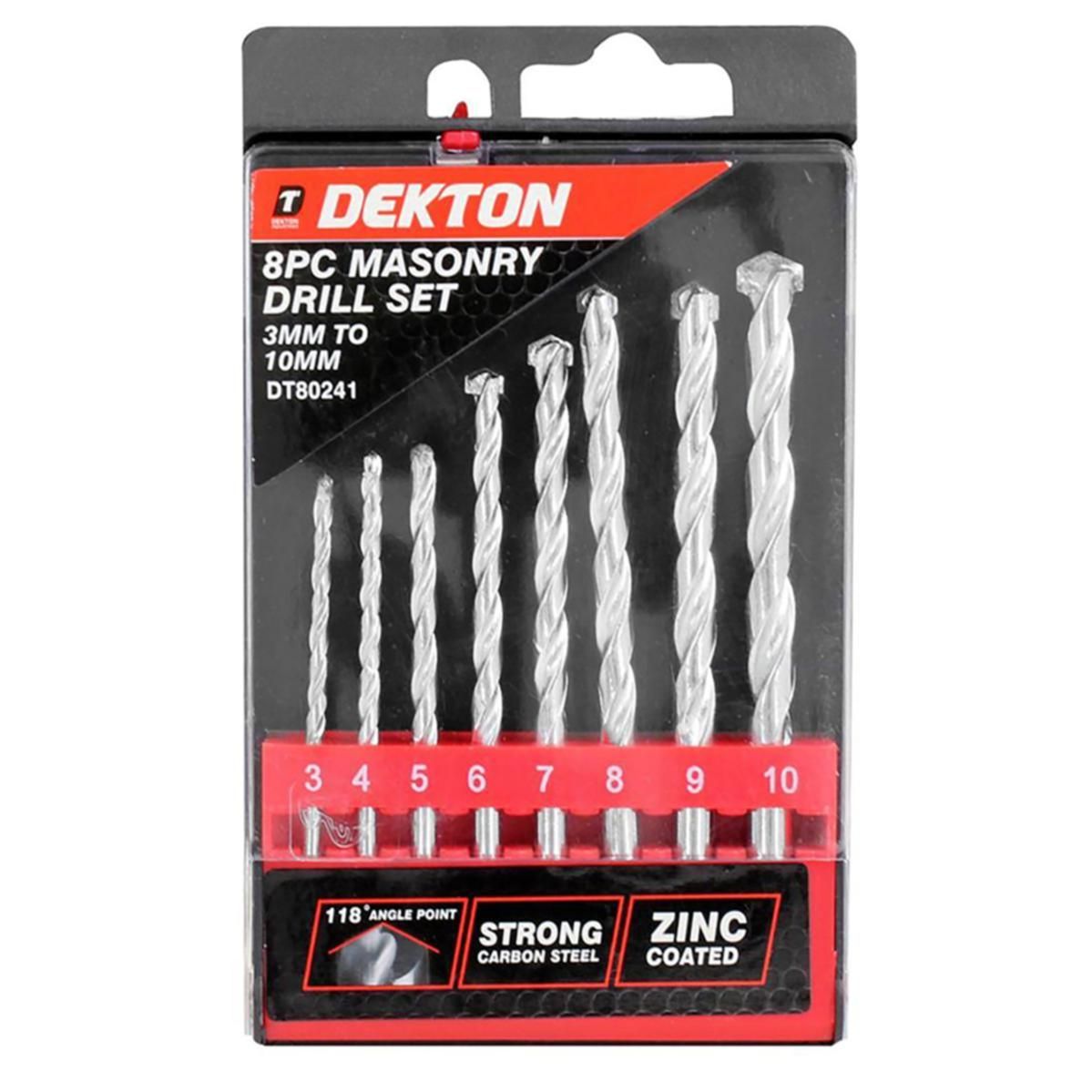 8PC MASONRY DRILL SET 3-4-5-6-7-8-9-10, DT80241 - ABM Electrical ...